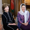 Mrs. Bush and Mrs. Ghani