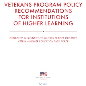 Veterans Program Policy Recommendations For Institutions Of Higher Learning Bush Center
