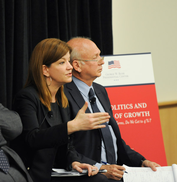 Maya MacGuineas speaks at the Bush Center