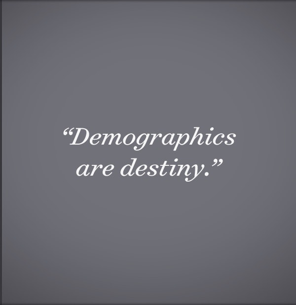 Demographics are destiny.